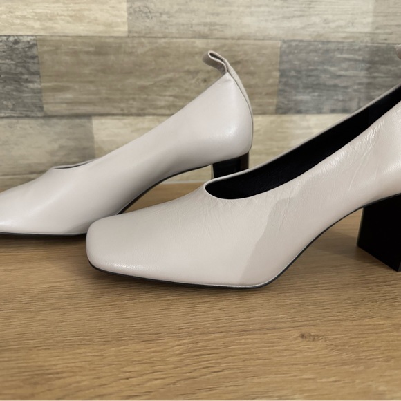 COS Cream Square-Toe Heels - Picture 5 of 6